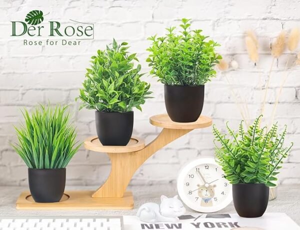 Der Rose Fake Plants 4 Packs Artificial - Image 3